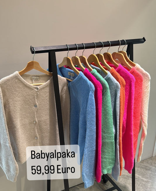Baby Alpaka Strickjacke