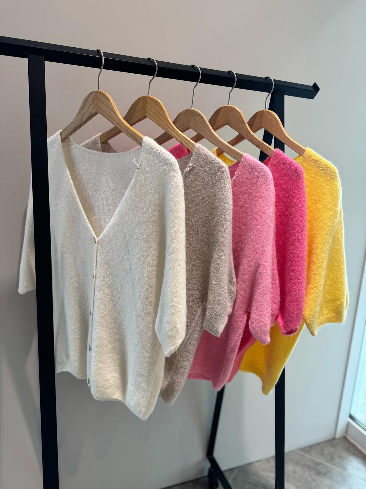 Babyalpaka Strickjacke Kurzarm