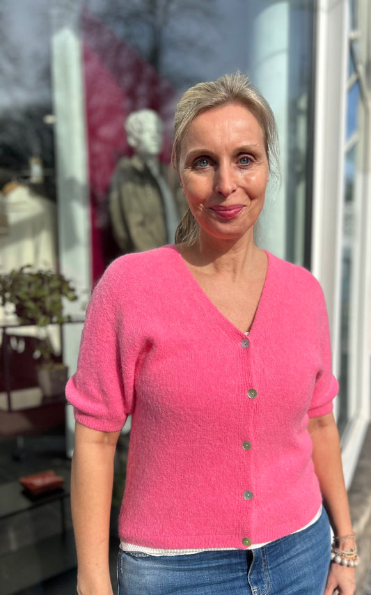 Babyalpaka Strickjacke Kurzarm